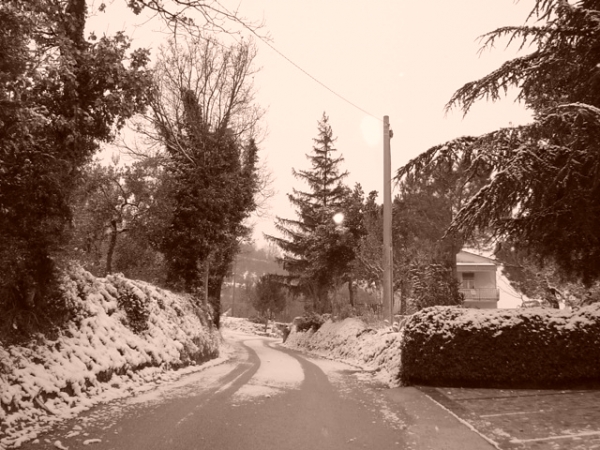 Paesaggio innevato seppia!